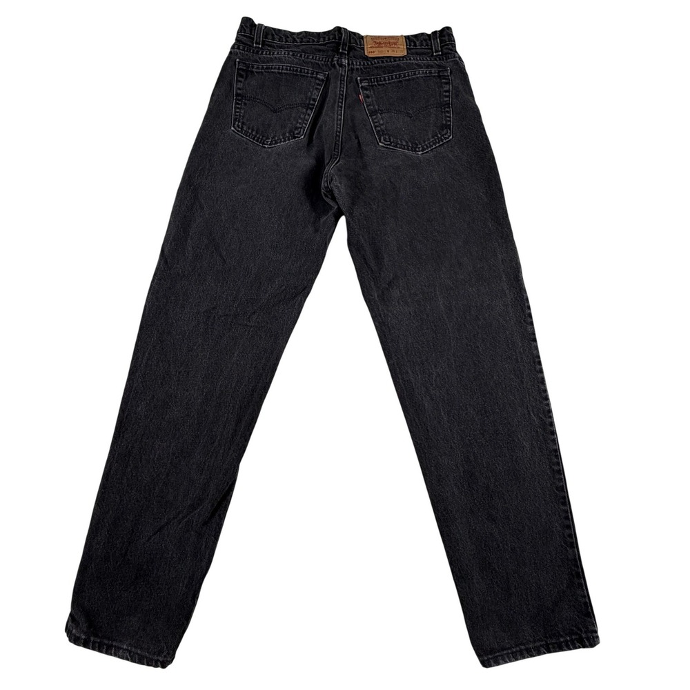 Vintage Levis 550 Relaxed Fit Tapered Leg Black Jeans Mens 36x32 Made in USA 90s